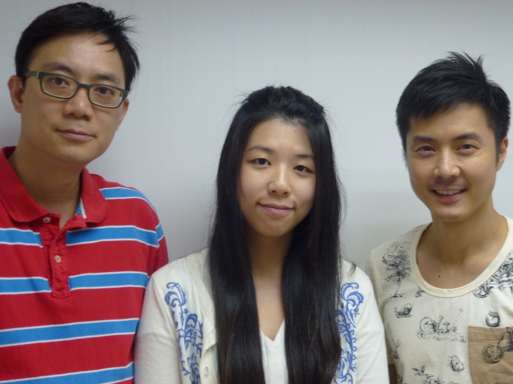 左起：崔錦雄(卡路)、粱珈瑜(小瑜)、王志海(BRIAN)