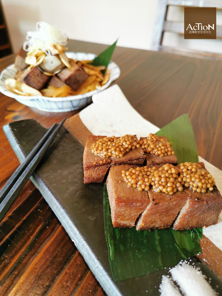 香煎牛舌配芥子醬