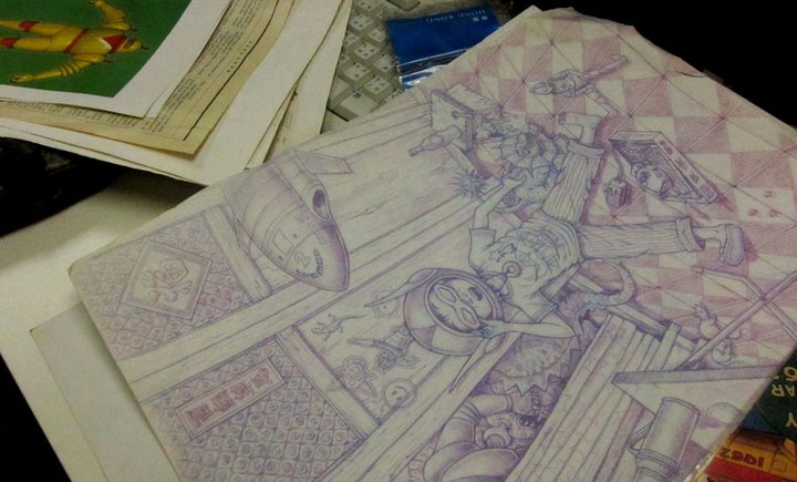 完成後的插畫,眼前一亮