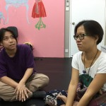 今次畫展的畫師：阿MAN(左)、美麗(右)