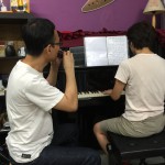 夫婦二人即席合奏一曲