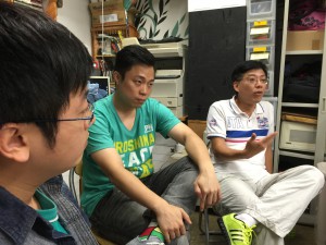 左起：演員馮漢謙、理文友、導演李健文